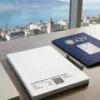 En-tête de lettre et QR-facture Suisse posés sur un bureau, prêts à être imprimés pour la clôture comptable