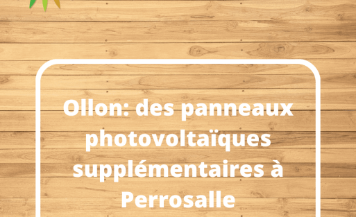 Ollon: des panneaux photovoltaïques supplémentaires à Perrosalle
